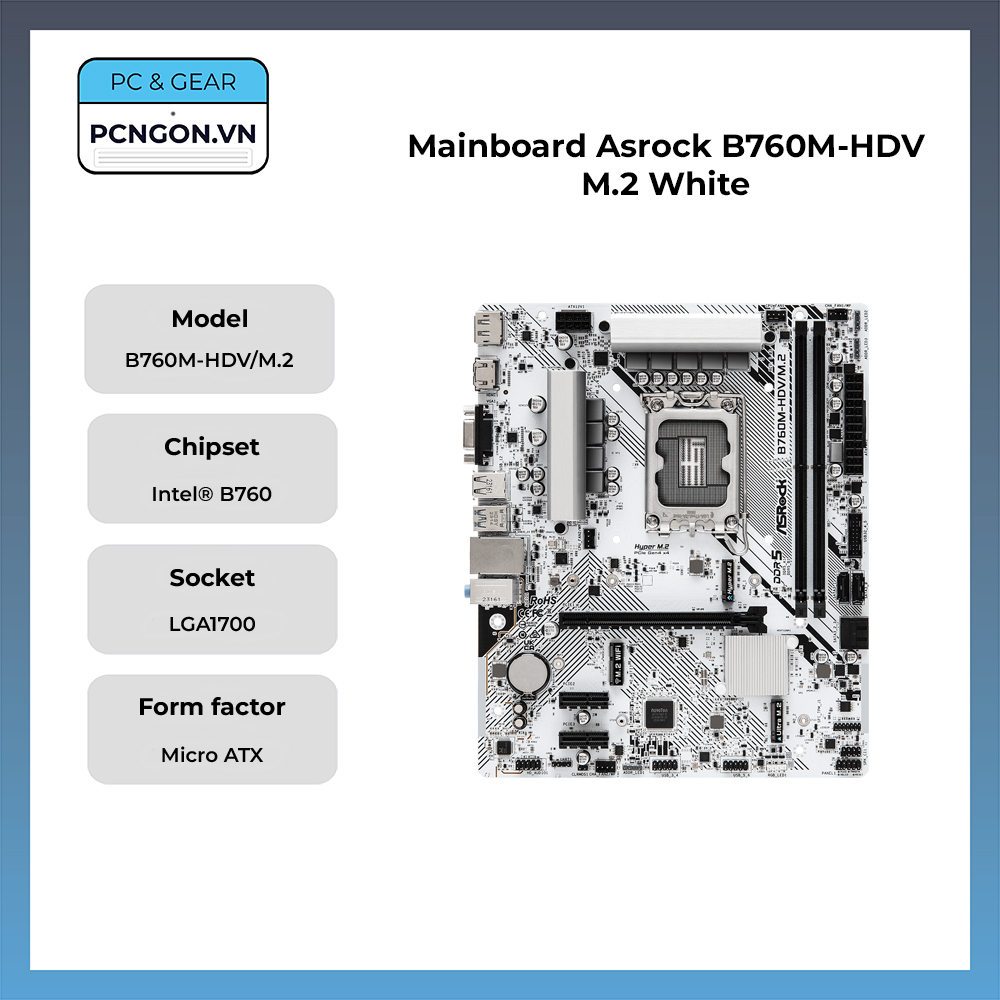 Mainboard Asrock B760m-hdv M.2 White