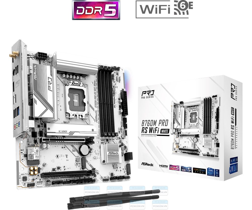 Mainboard Asrock B760m Pro Rs Wifi White Ddr5 1