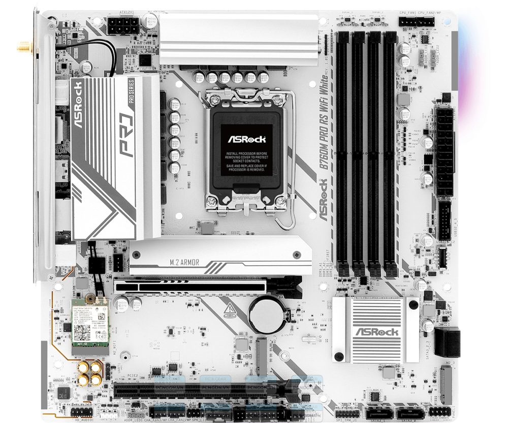 Mainboard Asrock B760m Pro Rs Wifi White Ddr5 2