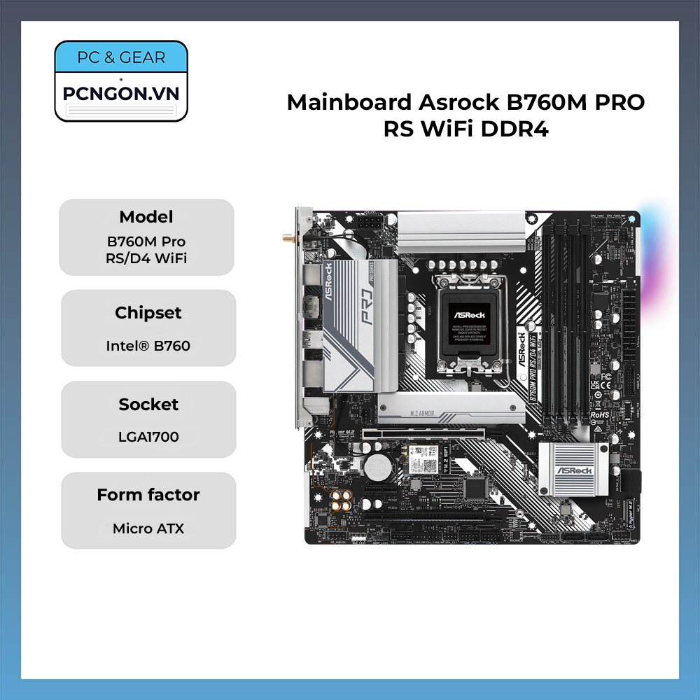 Mainboard Asrock B760m Pro Rs Wifi Ddr4