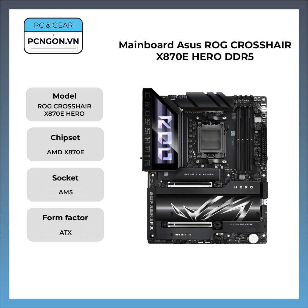 Mainboard Asus Rog Crosshair X870e Hero Ddr5