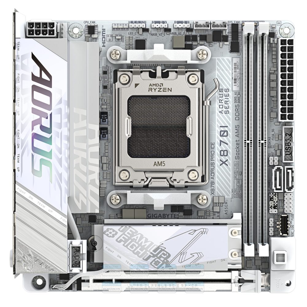Mainboard Gigabyte X870i Aorus Pro Ice Wifi 7 Ddr5 5