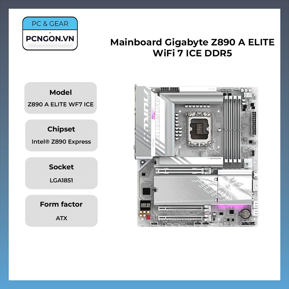 Mainboard Gigabyte Z890 A Elite Wifi 7 Ice Ddr5