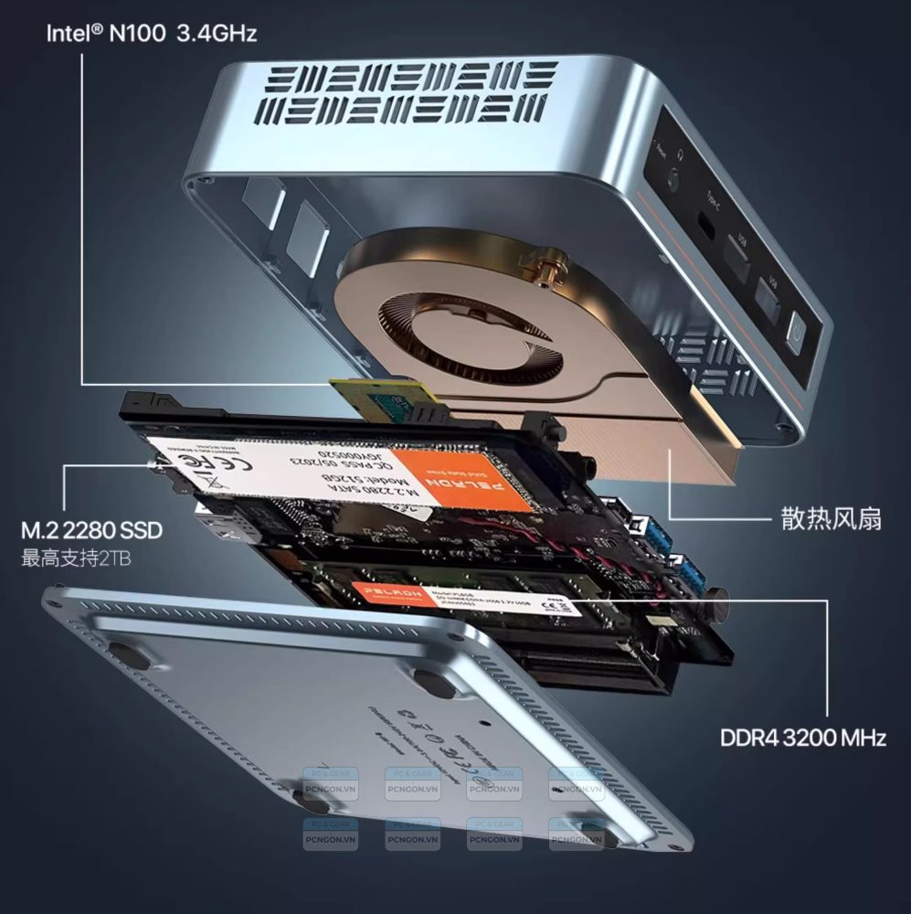 Máy Tính Mini Pc Peladn Wi-6 Intel (n95, N100, N150) 5
