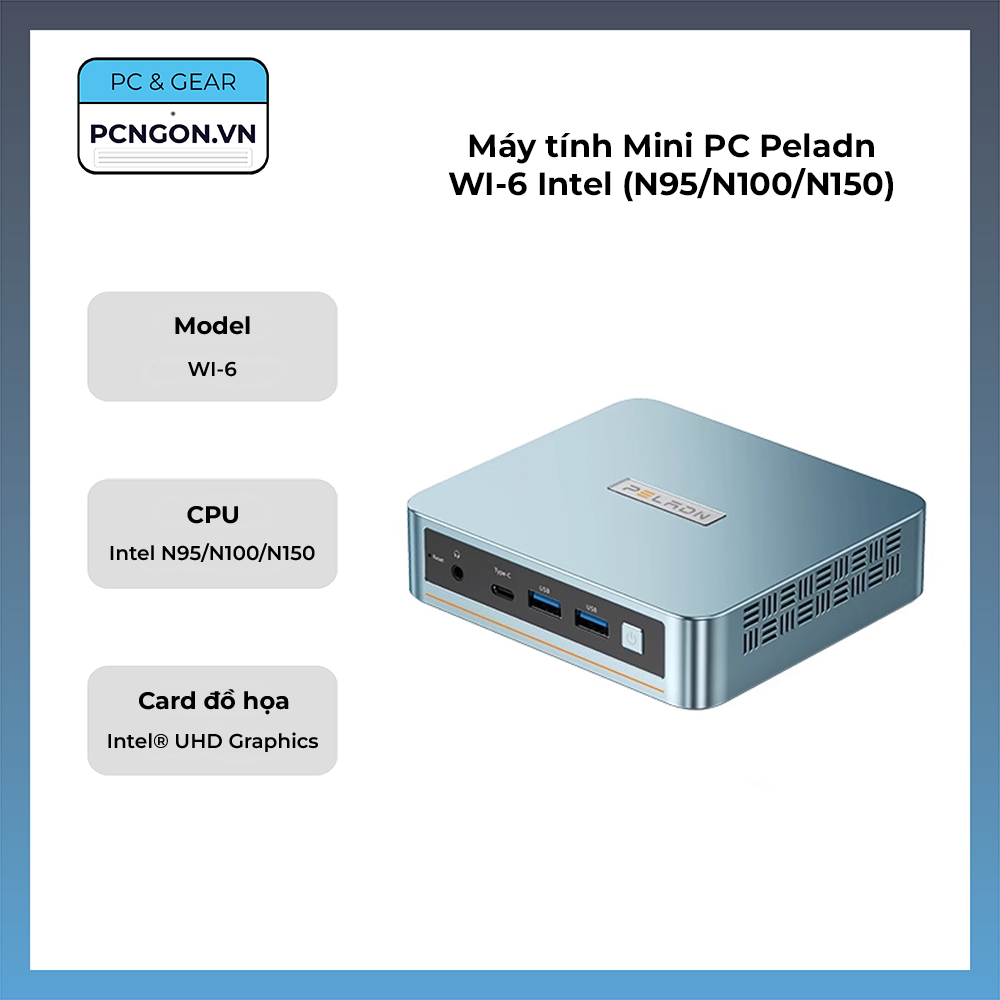 Máy Tính Mini Pc Peladn Wi-6 Intel (n95, N100, N150)