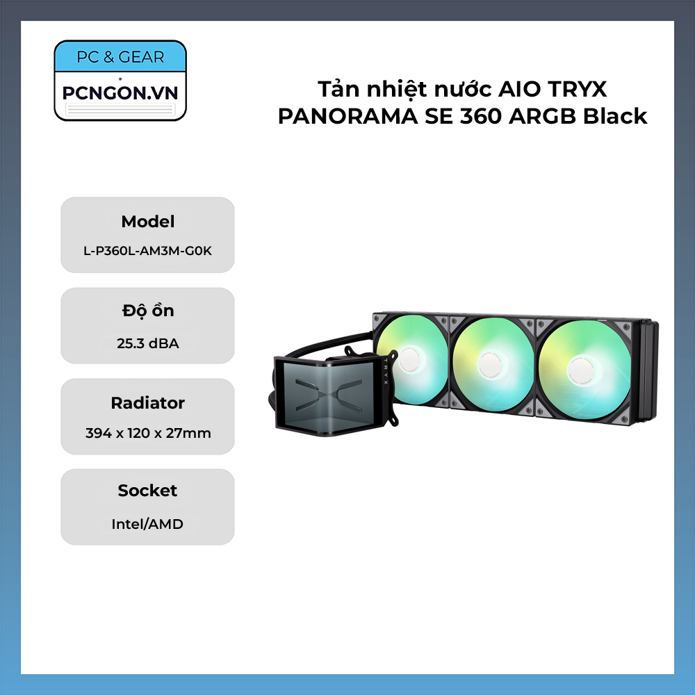 Tản Nhiệt Nước Aio Tryx Panorama Se 360 Argb Black