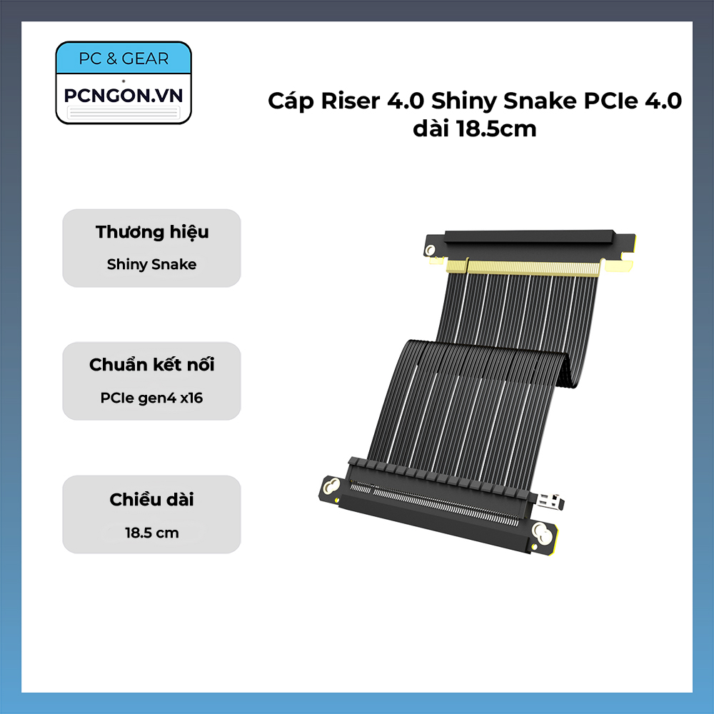 Cáp Riser 4.0 Shiny Snake Pcie 4.0 Dài 18.5cm