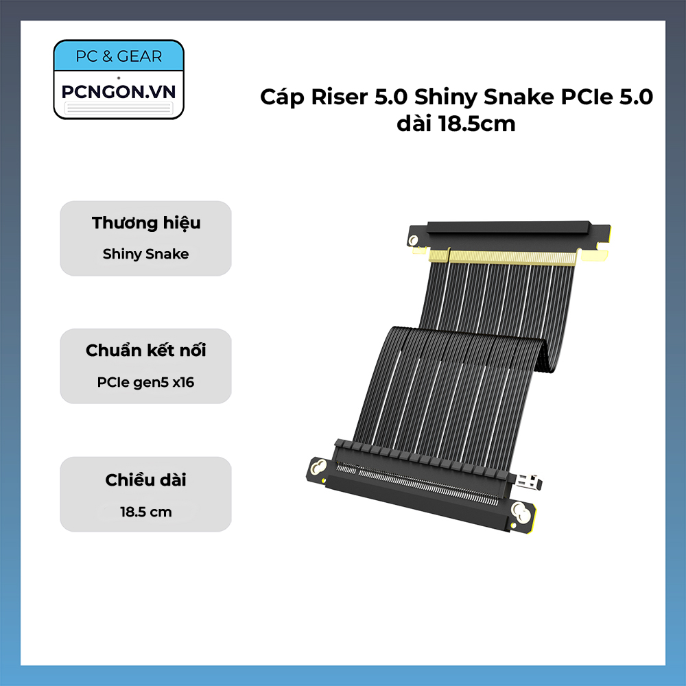 Cáp Riser 5.0 Shiny Snake Pcie 5.0 Dài 18.5cm