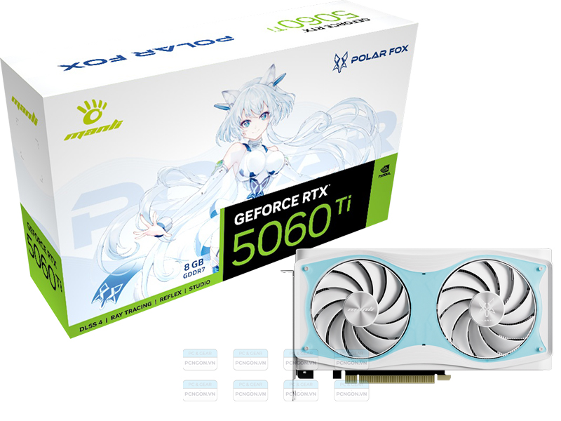 Card Màn Hình Manli Polar Fox Geforce Rtx 5060 Ti Oc 8gb Gddr7 3