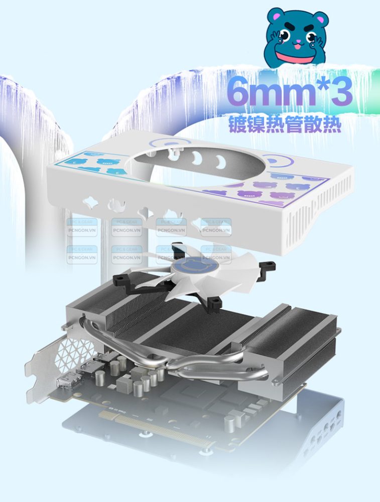 Card Màn Hình Yeston Gaming Rtx 5060 Cute Pet 8gb Gddr7 1 Fan 6