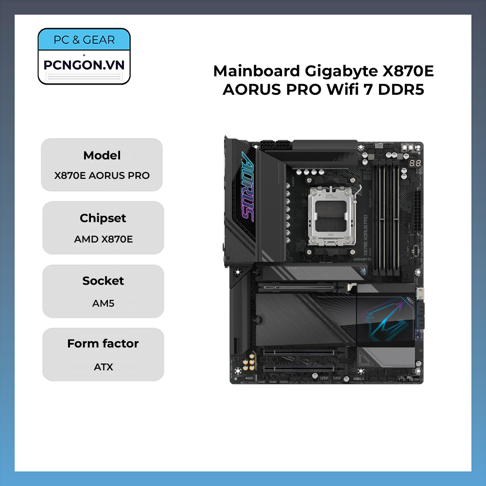 Mainboard Gigabyte X870e Aorus Pro Wifi 7 Ddr5