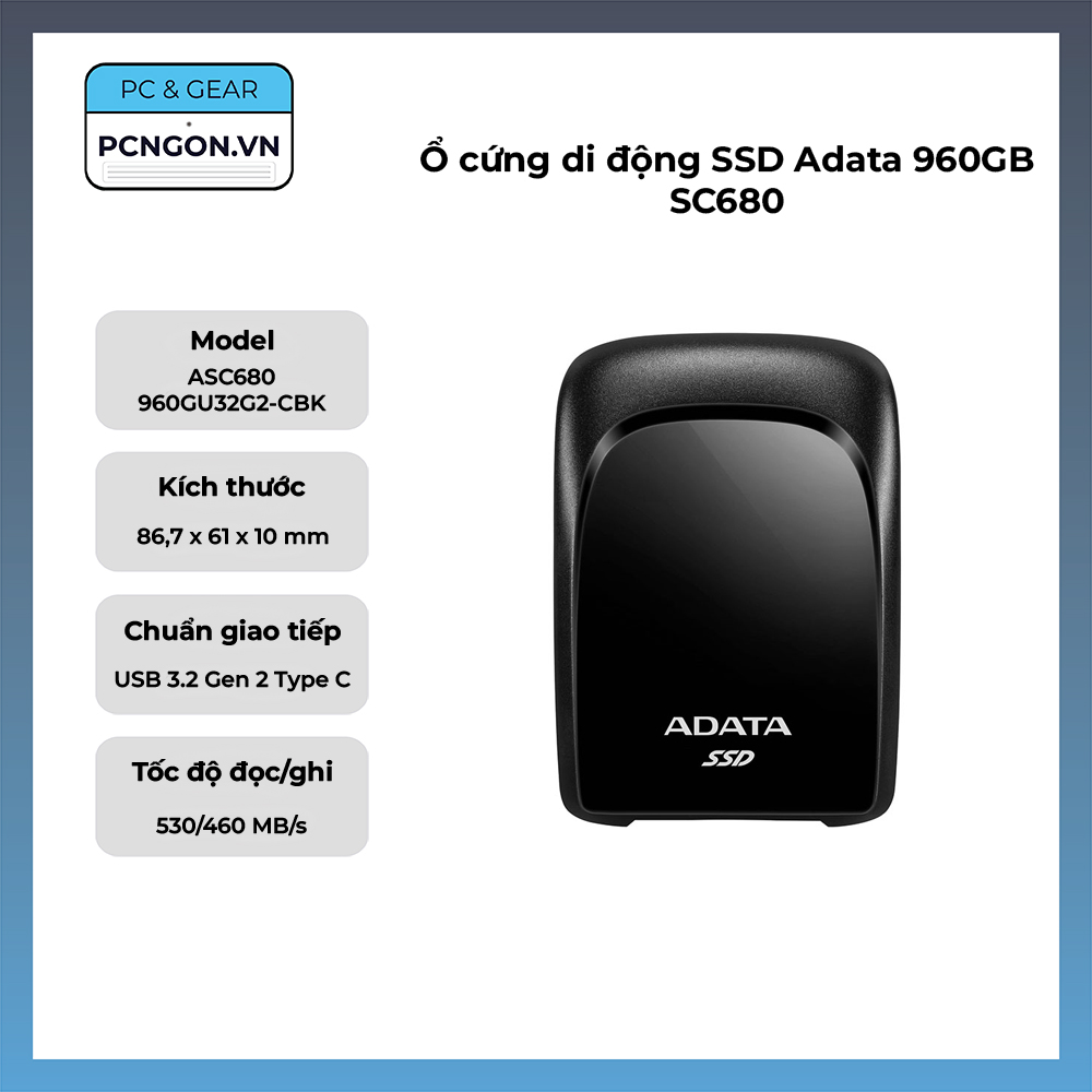 Ổ Cứng Di động Ssd Adata 960gb Sc680