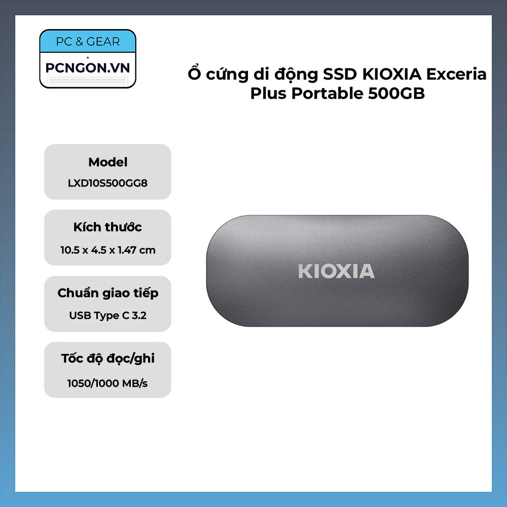 Ổ Cứng Di động Ssd Kioxia Exceria Plus Portable 500gb