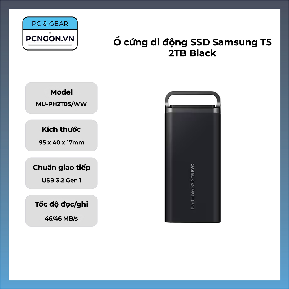 Ổ Cứng Di động Ssd Samsung T5 2tb Black