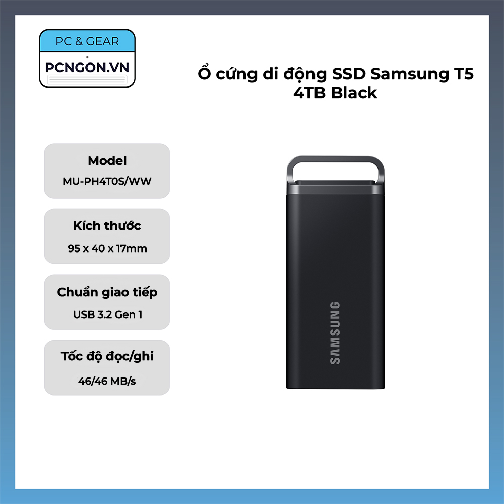 Ổ Cứng Di động Ssd Samsung T5 4tb Black