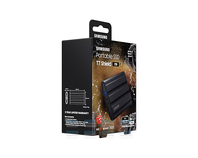 Ổ Cứng Di động Ssd Samsung T7 Shield 1tb Black 6
