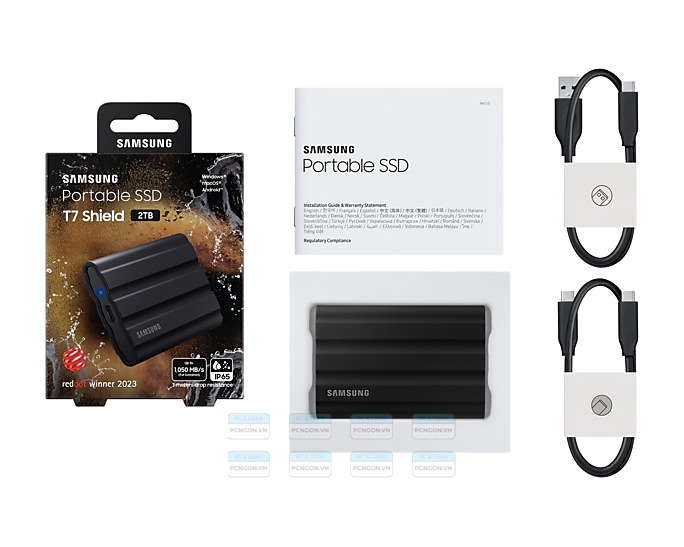 Ổ Cứng Di động Ssd Samsung T7 Shield 2tb Black 6