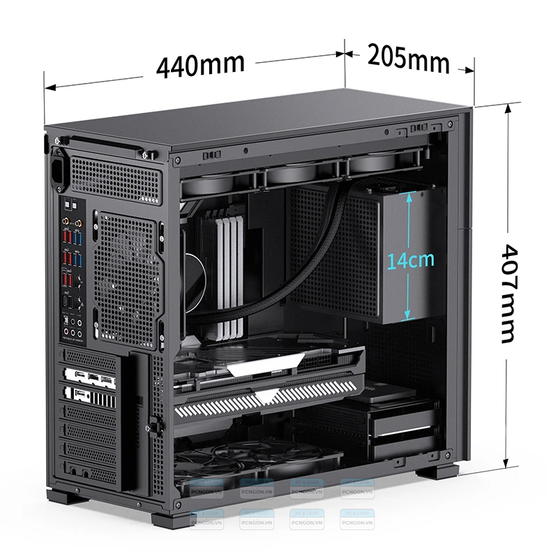 Vỏ Case Máy Tính Jonsbo D41 Mesh (black, White) 14