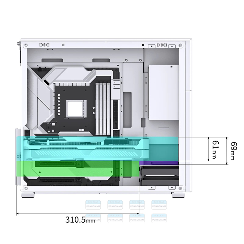Vỏ Case Máy Tính Jonsbo D41 Mesh (black, White) 5