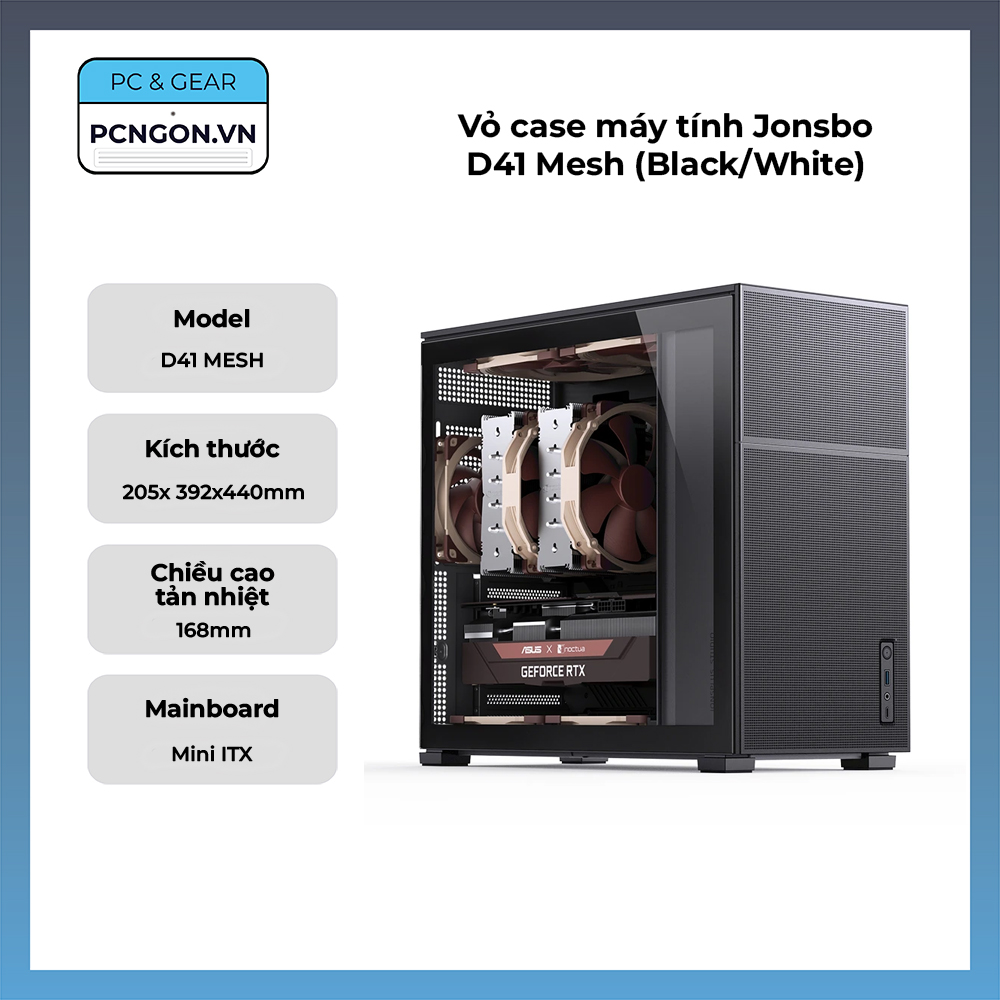 Vỏ Case Máy Tính Jonsbo D41 Mesh (black, White)