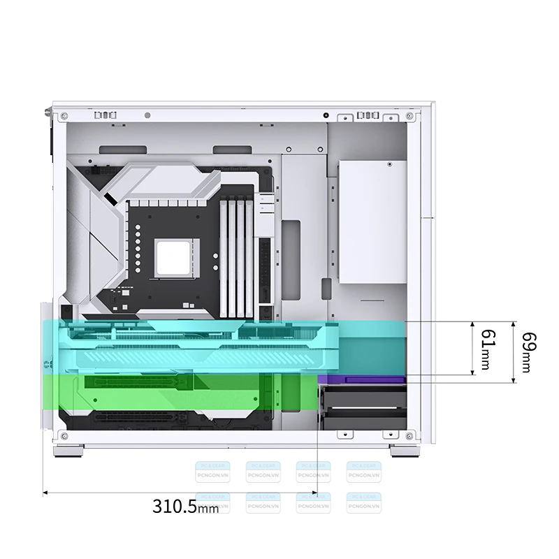 Vỏ Case Máy Tính Jonsbo D41 Mesh Screen (black, White) 8