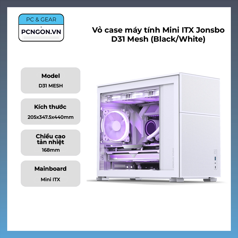 Vỏ Case Máy Tính Mini Itx Jonsbo D31 Mesh (black, White)