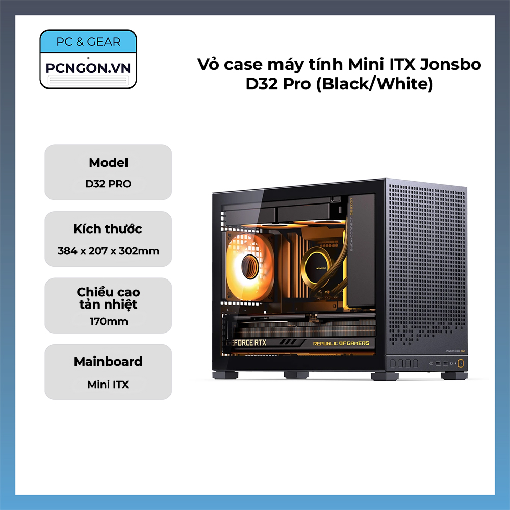 Vỏ Case Máy Tính Mini Itx Jonsbo D32 Pro (black, White)