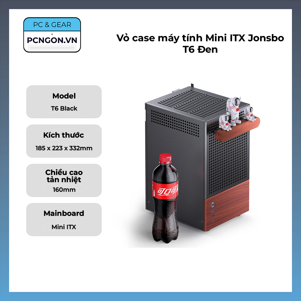 Vỏ Case Máy Tính Mini Itx Jonsbo T6 Đen