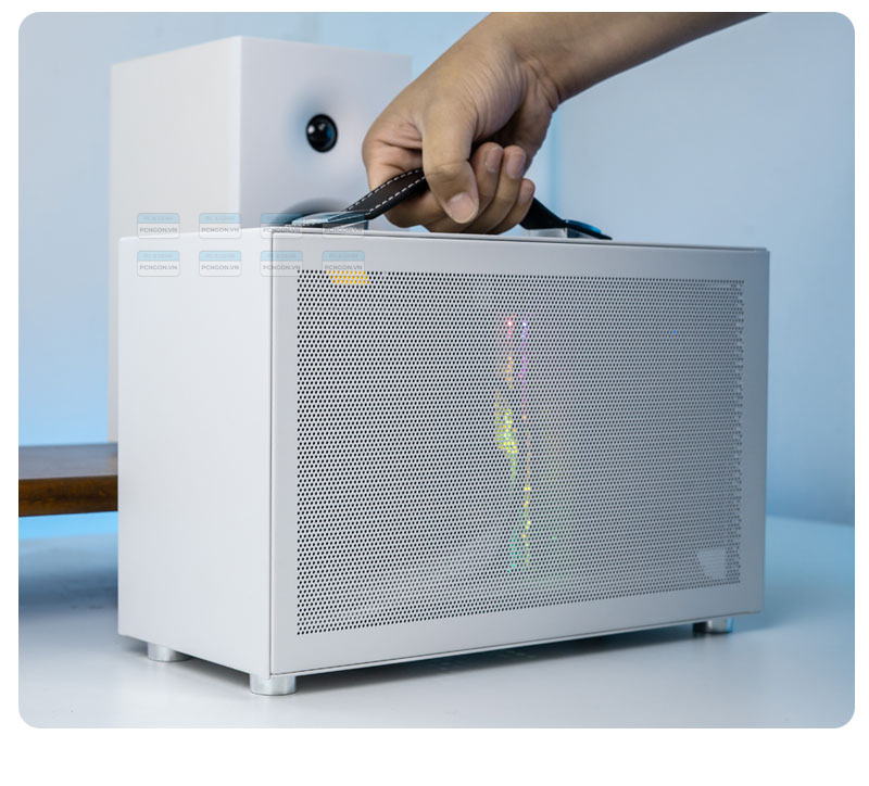 Vỏ Case Máy Tính Mini Itx Shiny Snake S300 Trắng (không Kèm Riser) 8