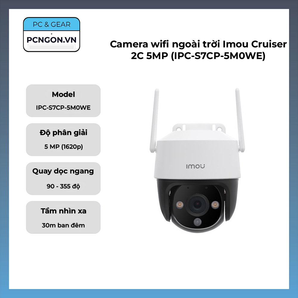 Camera Wifi Ngoài Trời Imou Cruiser 2c 5mp (ipc-s7cp-5m0we)