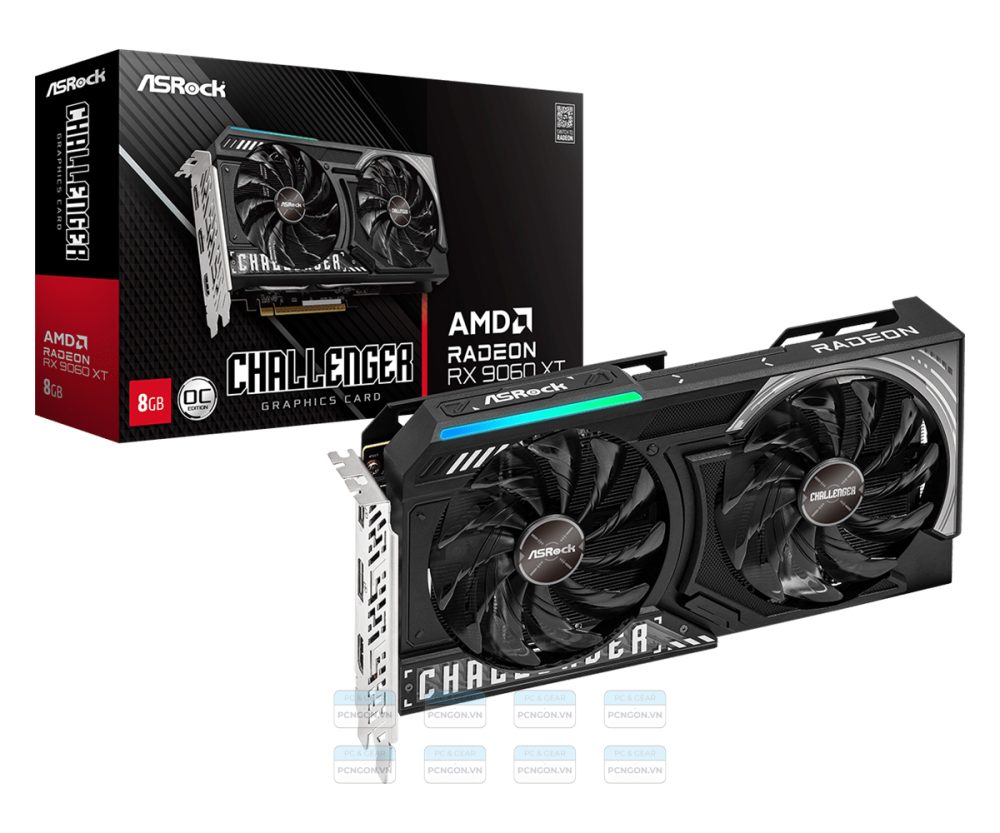 Card Màn Hình Asrock Rx 9060 Xt Challenger 8gb Oc 1