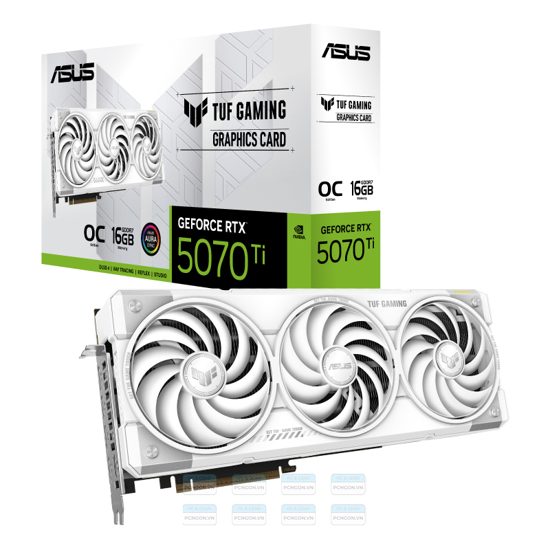 Card Màn Hình Asus Tuf Gaming Geforce Rtx 5070 Ti 16gb Gddr7 White Oc Edition 7