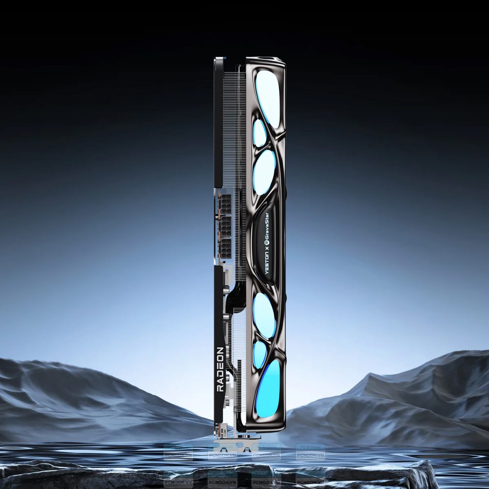 Card Màn Hình Yeston X Gravastar Amd Radeon Rx 9070 Xt 16g Gddr6 Mercury Nova Oc 5