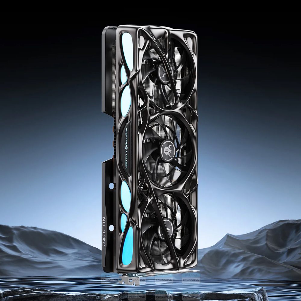 Card Màn Hình Yeston X Gravastar Amd Radeon Rx 9070 Xt 16g Gddr6 Mercury Nova Oc 6