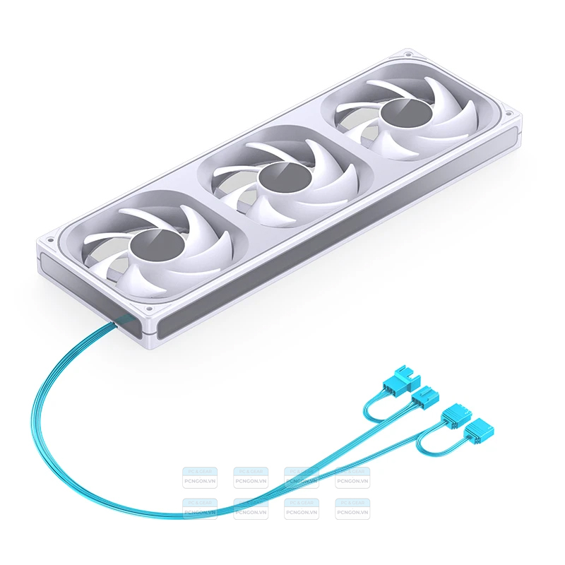 Quạt Tản Nhiệt Jonsbo Zb-360 Pack 3 Fan Liền Gió Ngược (trắng, Đen) 3