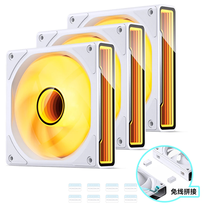 Quạt Tản Nhiệt Jonsbo Zk-120 12025 Kết Nối Không Dây Pack 3 (trắng, Đen) 11