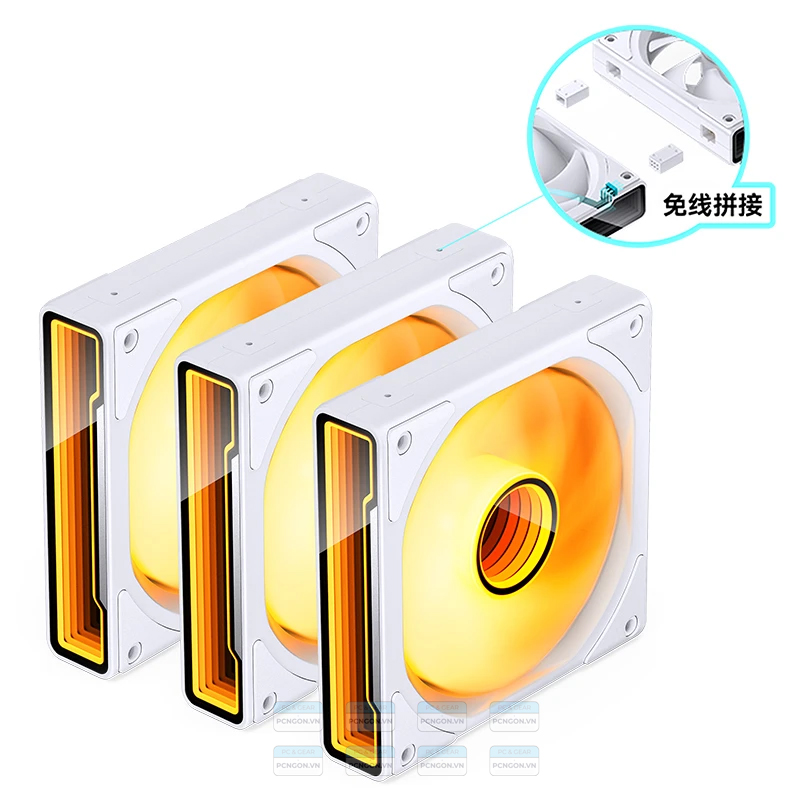 Quạt Tản Nhiệt Jonsbo Zk-120 12025 Kết Nối Không Dây Pack 3 (trắng, Đen) 7
