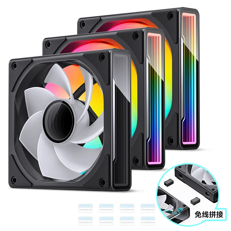 Quạt Tản Nhiệt Jonsbo Zk-120br 12025 Kết Nối Không Dây Pack 3 (gió Ngược) 7