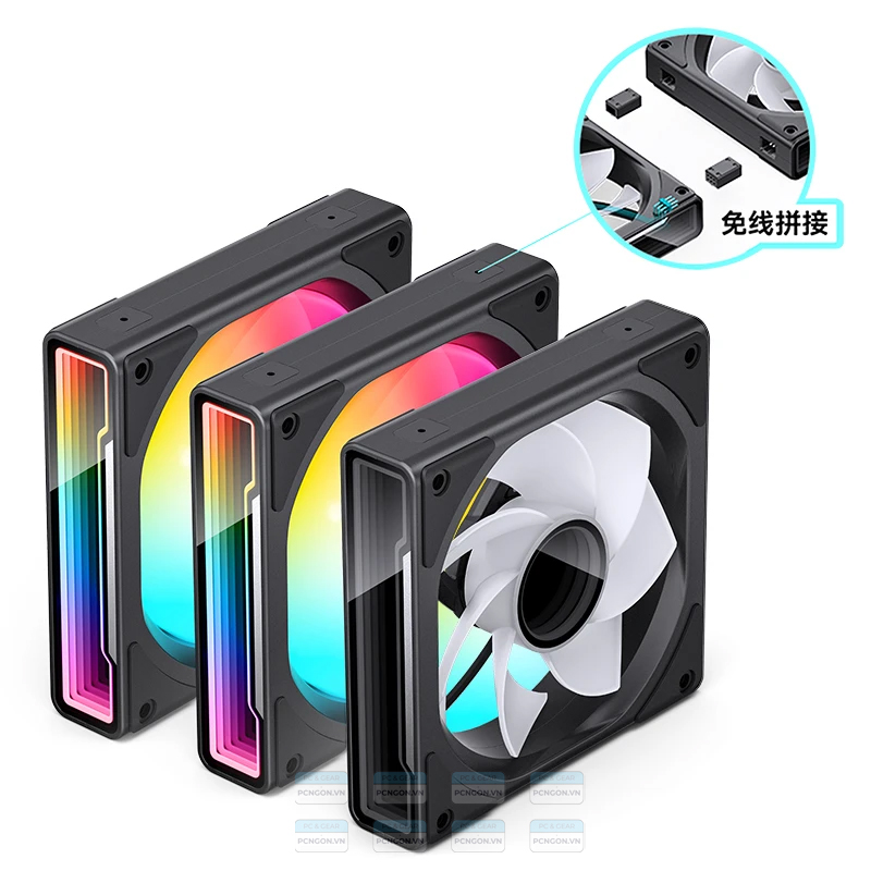 Quạt Tản Nhiệt Jonsbo Zk-120br 12025 Kết Nối Không Dây Pack 3 (gió Ngược) 8