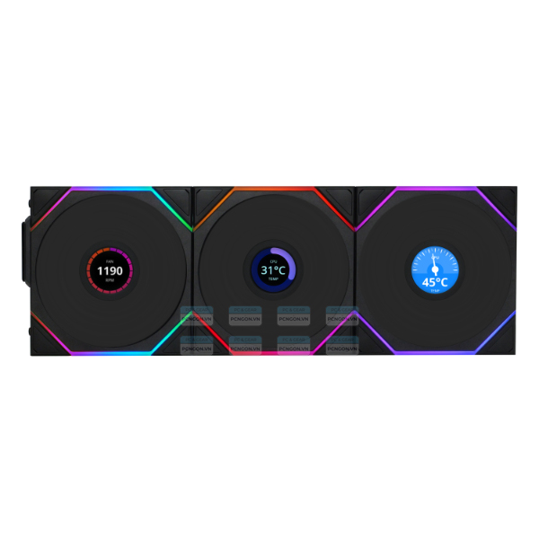 Quạt Tản Nhiệt Lian Li Tl Wireless Lcd 120 Pack 3 (black, White) 6