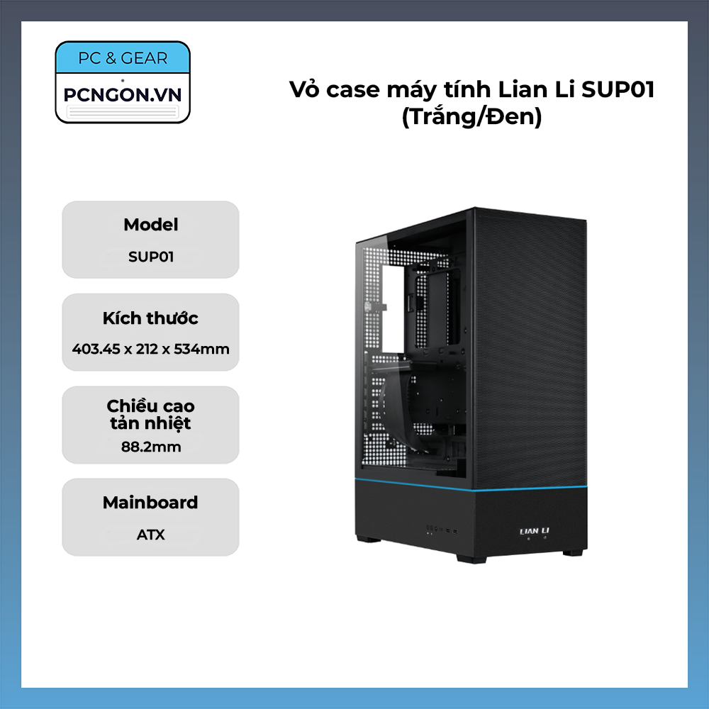 Vỏ Case Máy Tính Lian Li Sup01 (trắng, Đen)