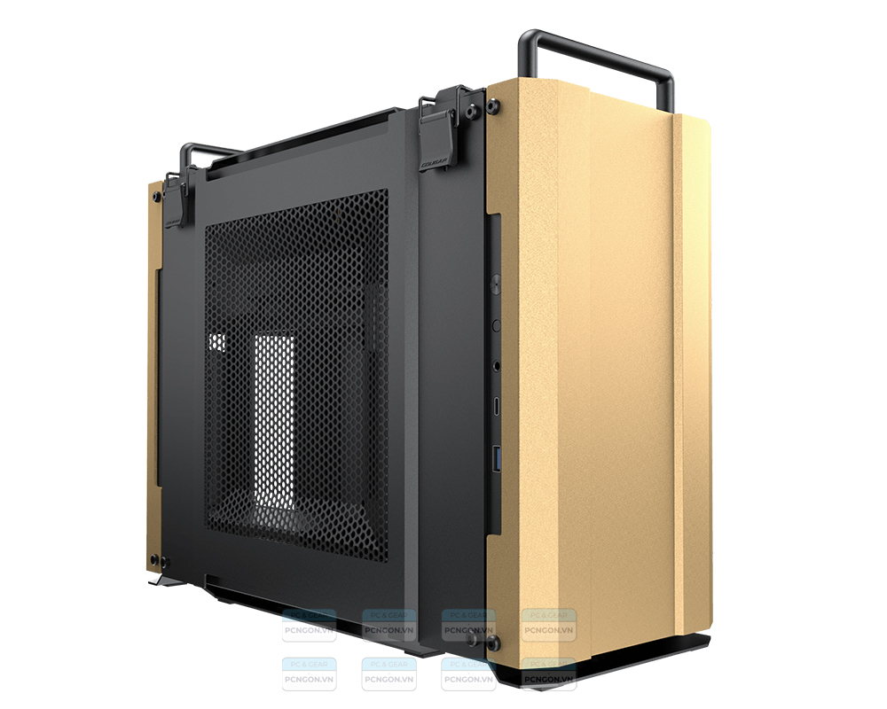 Vỏ Case Máy Tính Mini Itx Cougar Dust 2 (xám Titan, Gold) 1