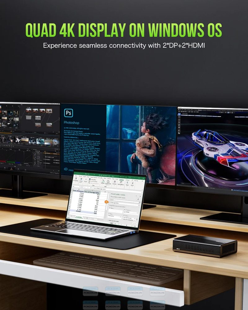 Card đồ Họa Rời Egpu Gmktec Ad-gp1 Amd 7600m Xt 8gb Gddr6 Usb4 8