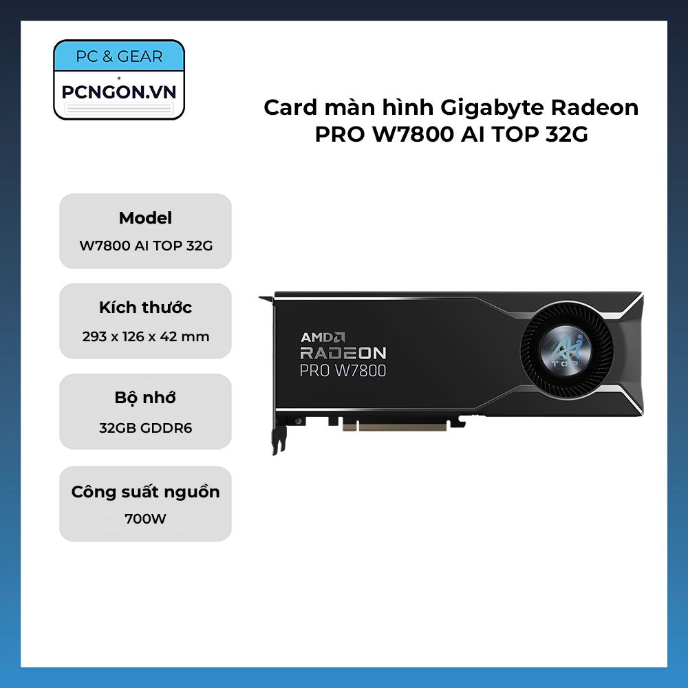 Card Màn Hình Gigabyte Radeon Pro W7800 Ai Top 32g