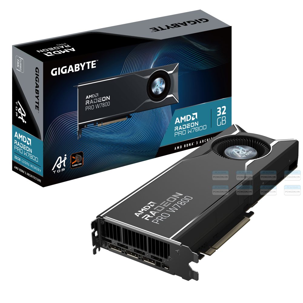 Card Màn Hình Gigabyte Radeon Pro W7800 Ai Top 32g 6