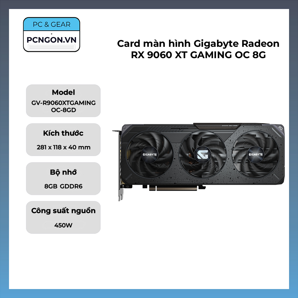 Card Màn Hình Gigabyte Radeon Rx 9060 Xt Gaming Oc 8g