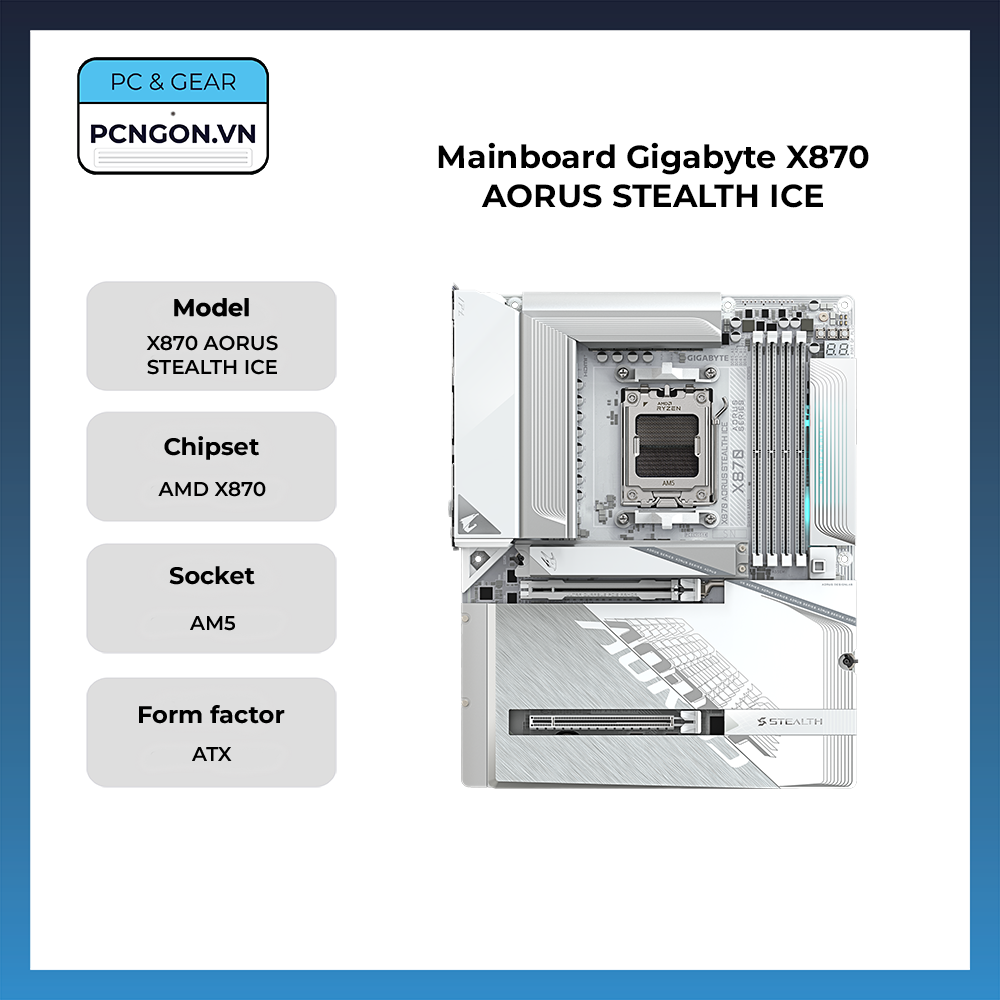 Mainboard Gigabyte X870 Aorus Stealth Ice