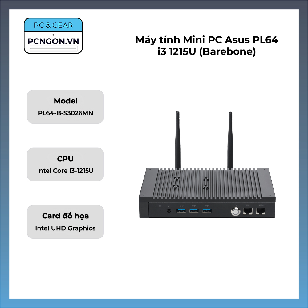 Máy Tính Mini Pc Asus Pl64 I3 1215u (barebone)