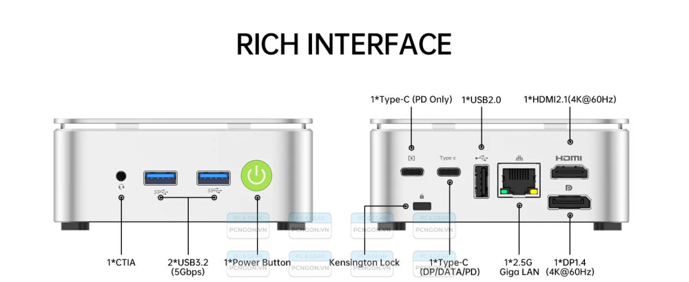 Máy Tính Mini Pc Gmktec G10 Amd Ryzen 5 3500u (barebone) 2