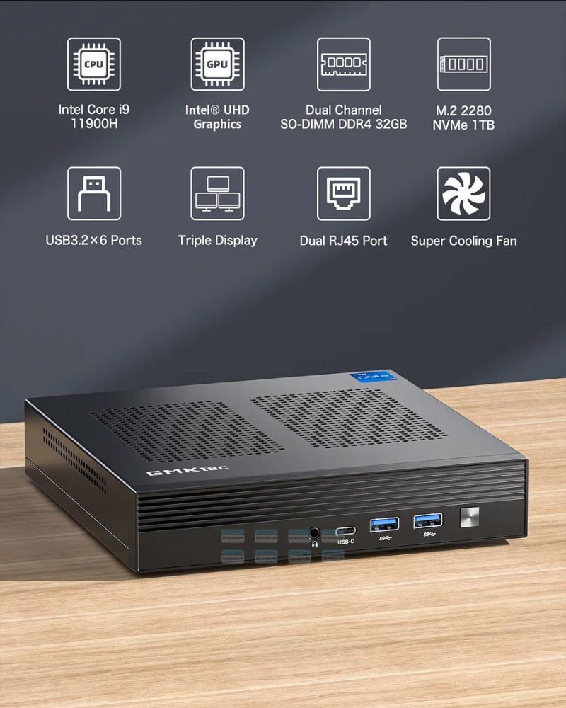 Máy Tính Mini Pc Gmktec M4 Intel I9 11900h 9